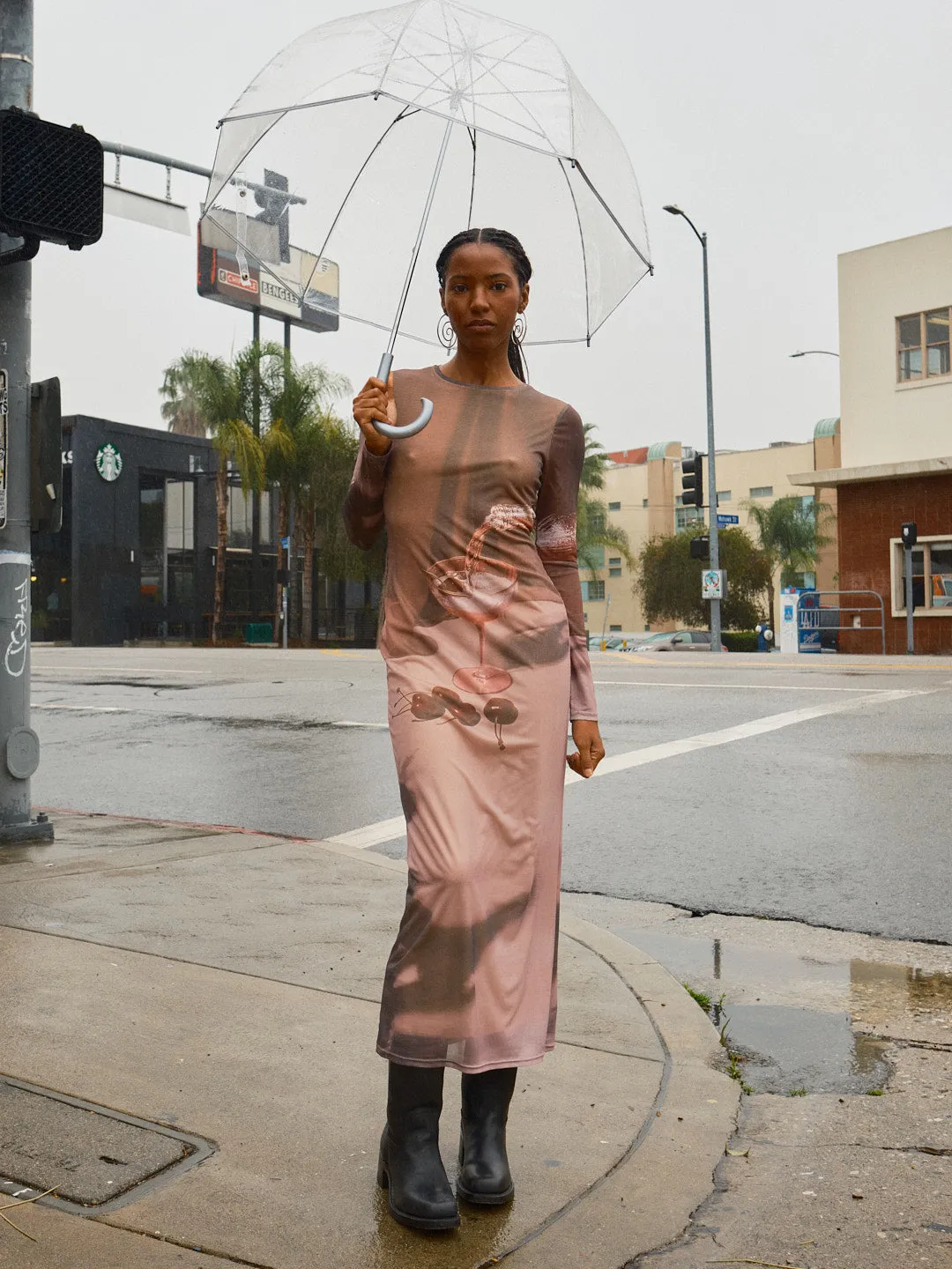 Cherry Martini Mesh Midi Dress - Multi sold by Lisa Says Gah product image thumbnail 4