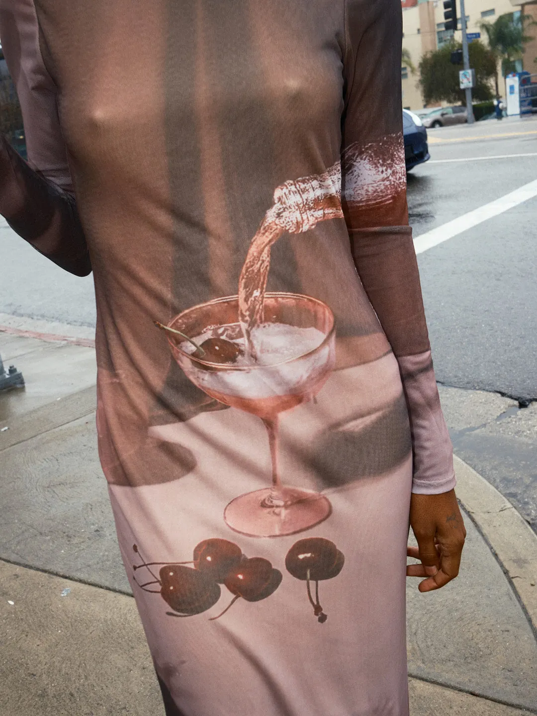 Cherry Martini Mesh Midi Dress - Multi sold by Lisa Says Gah product image thumbnail 2