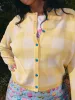 Amber Gingham Cardi - Polly Pocket™ Yellow sold by Lisa Says Gah