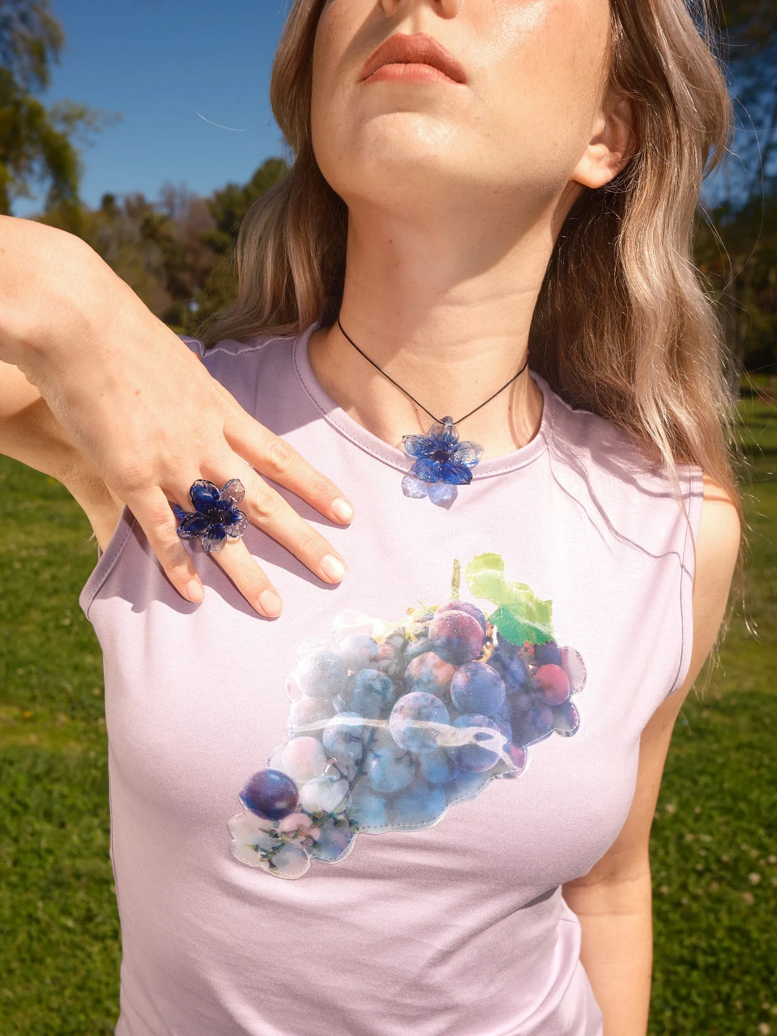 Lenticular Crew Tank - Lavender Grape Patch sold by Lisa Says Gah product image thumbnail 5