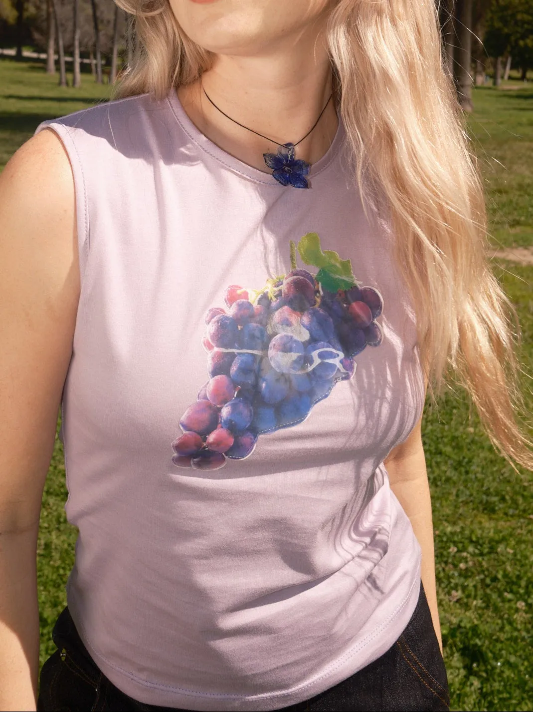 Lenticular Crew Tank - Lavender Grape Patch sold by Lisa Says Gah product image thumbnail 3