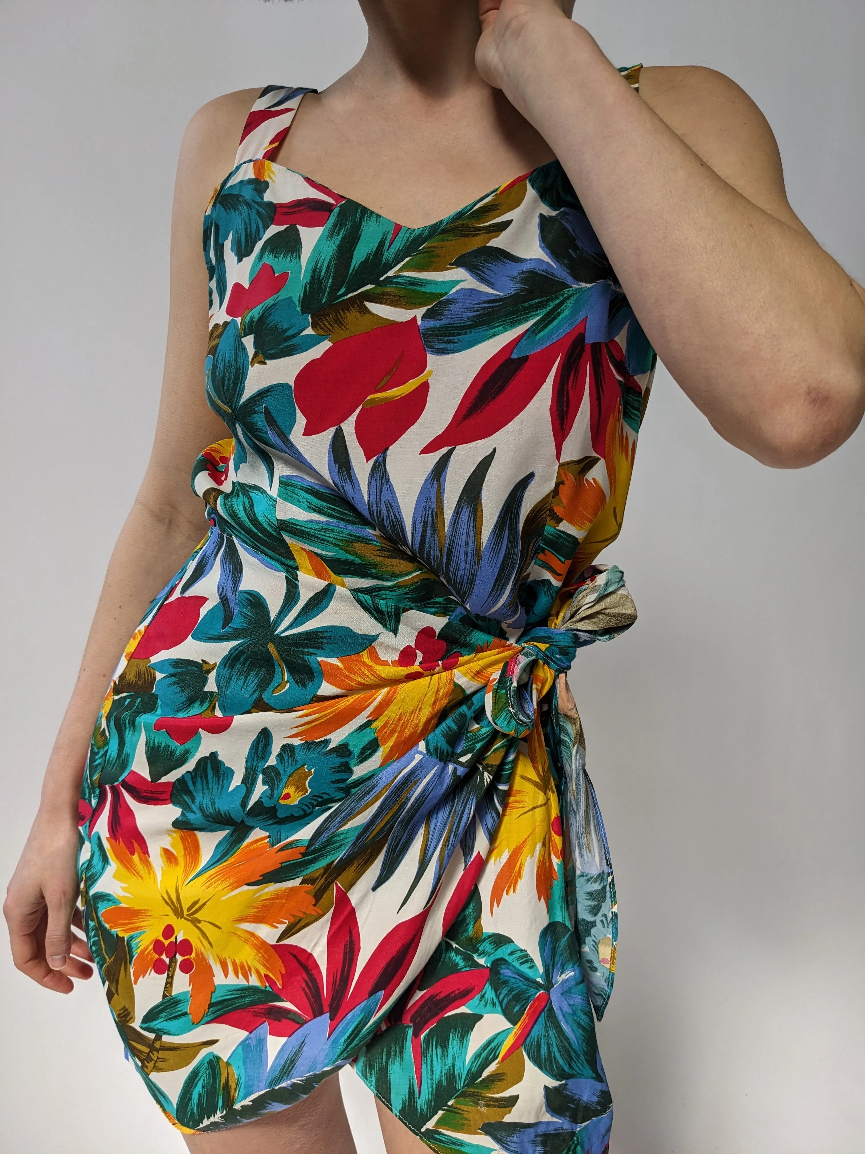 Floral Wrap Dress - Blue Multi sold by Lisa Says Gah product image thumbnail 3