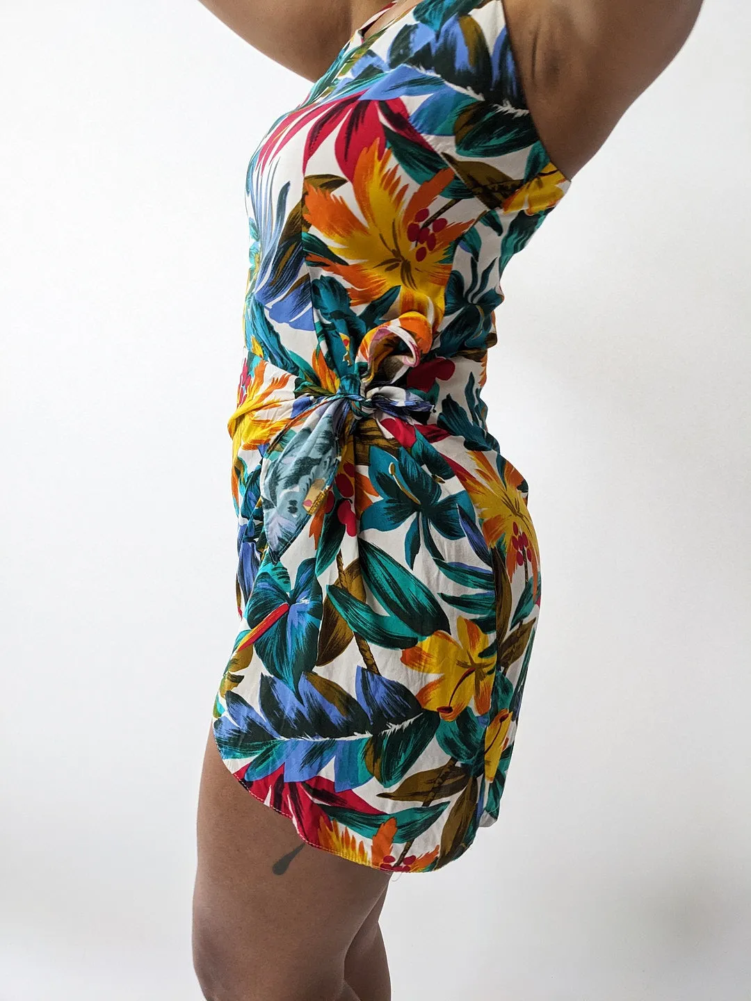 Floral Wrap Dress - Blue Multi sold by Lisa Says Gah product image thumbnail 5