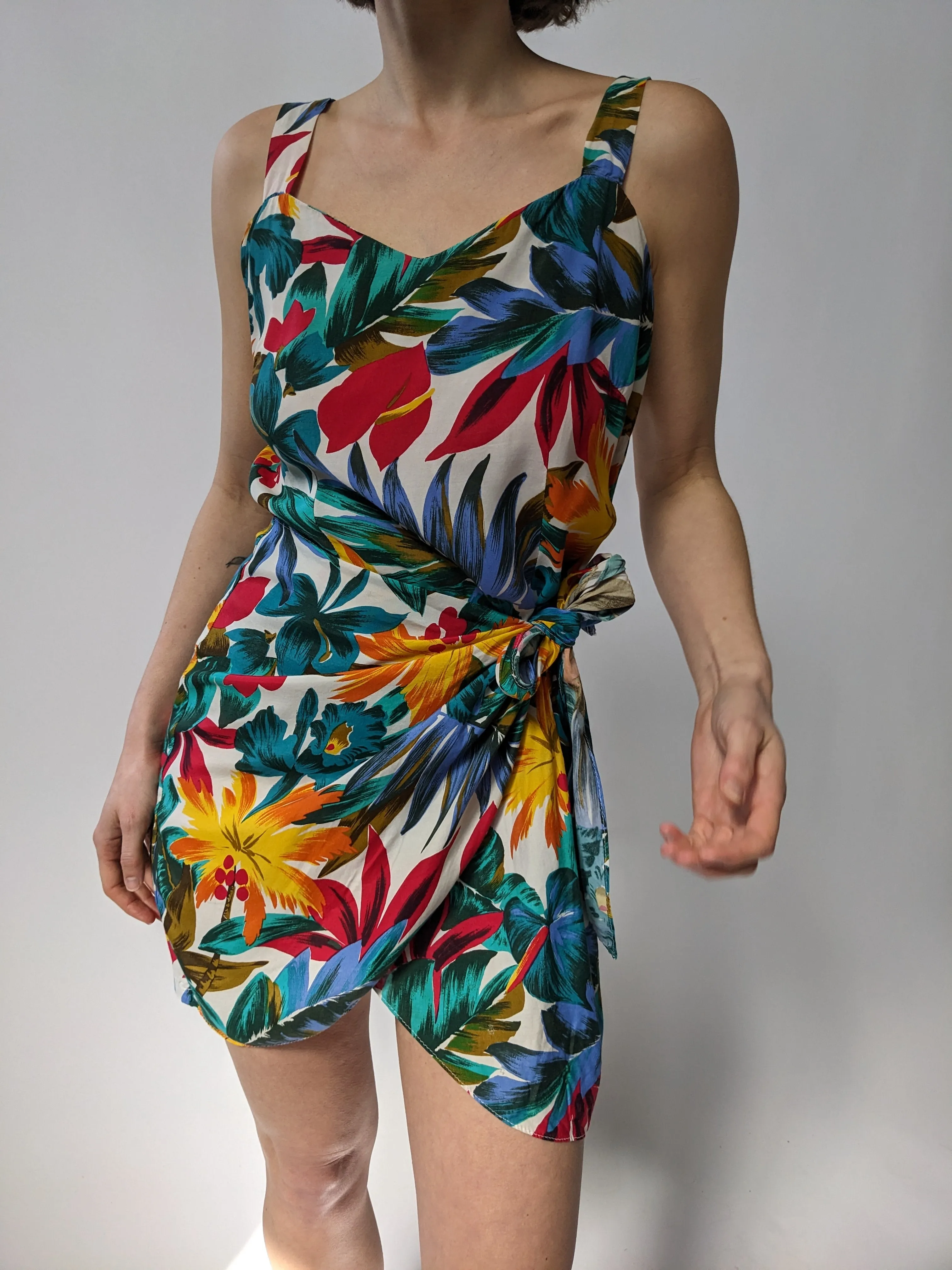 Floral Wrap Dress - Blue Multi sold by Lisa Says Gah