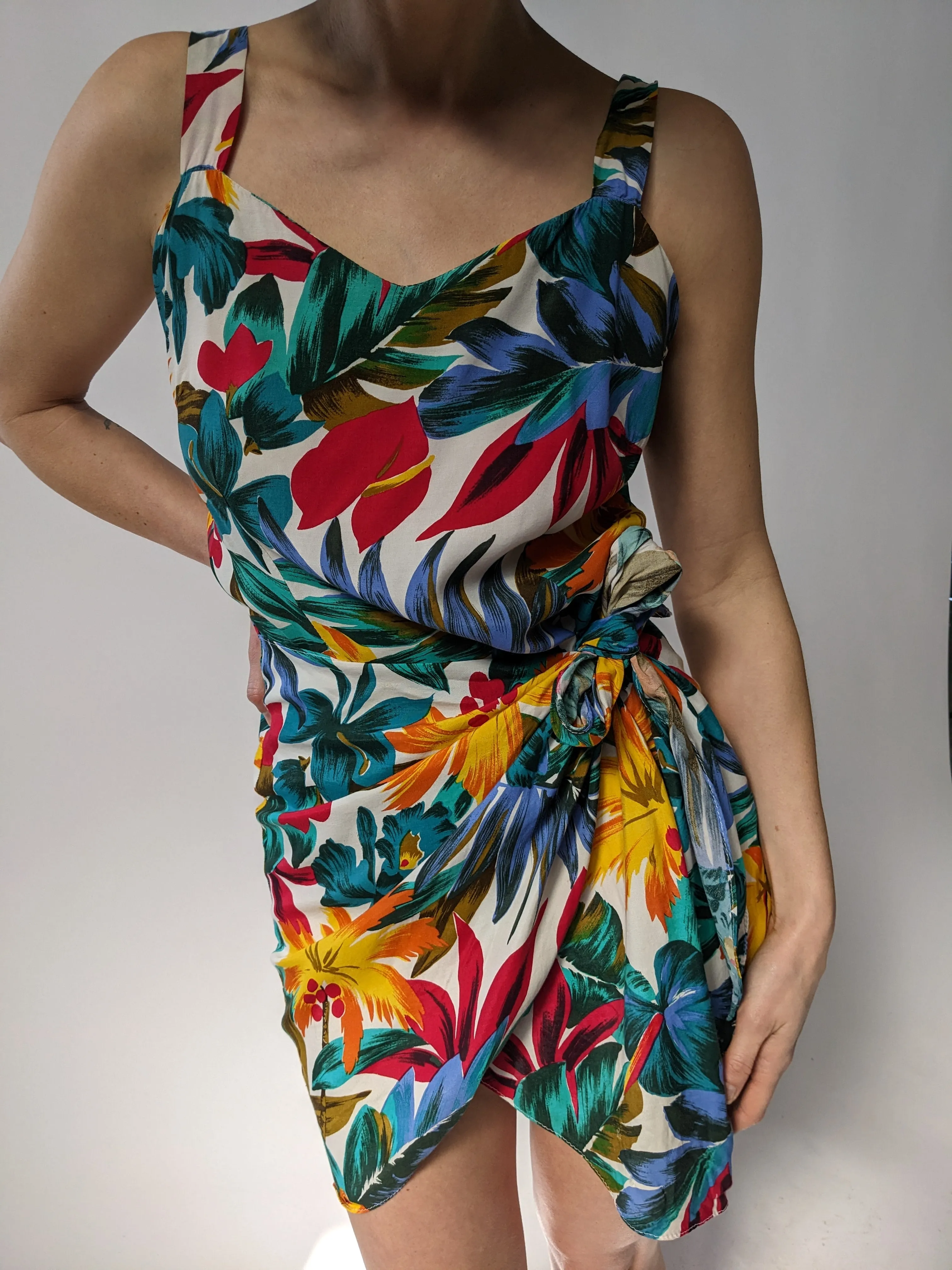 Floral Wrap Dress - Blue Multi sold by Lisa Says Gah product image thumbnail 2