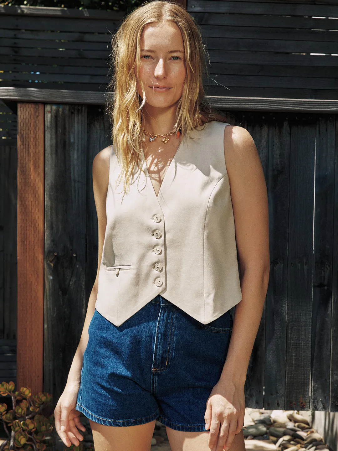 Orla Vest - Stone sold by Lisa Says Gah product image thumbnail 3