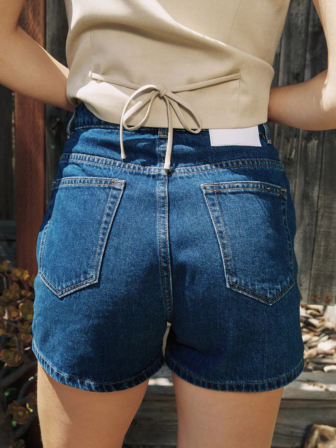 Organic Mom Short - Force Blue sold by Lisa Says Gah product image thumbnail 2