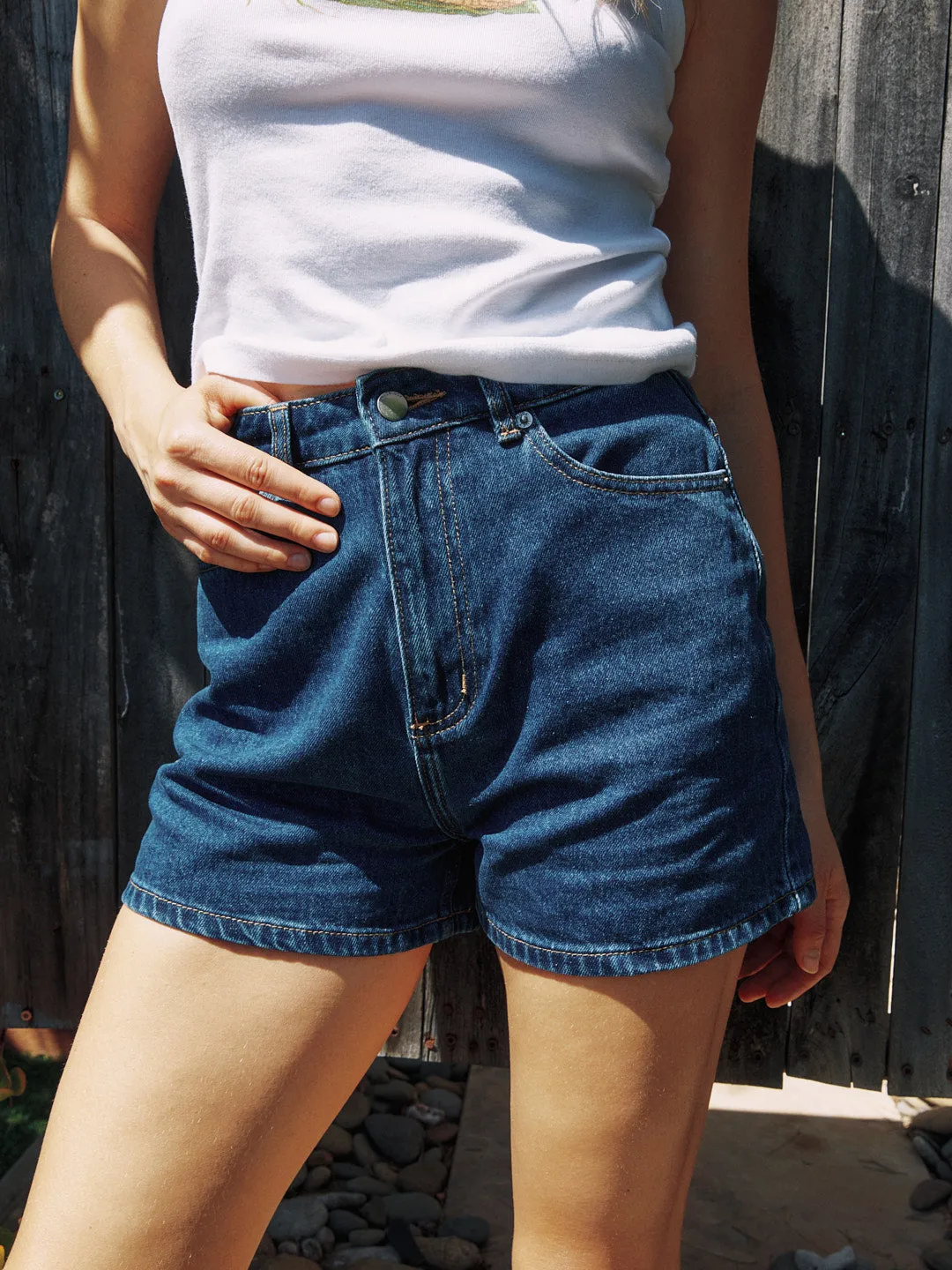 Organic Mom Short - Force Blue sold by Lisa Says Gah product image thumbnail 4