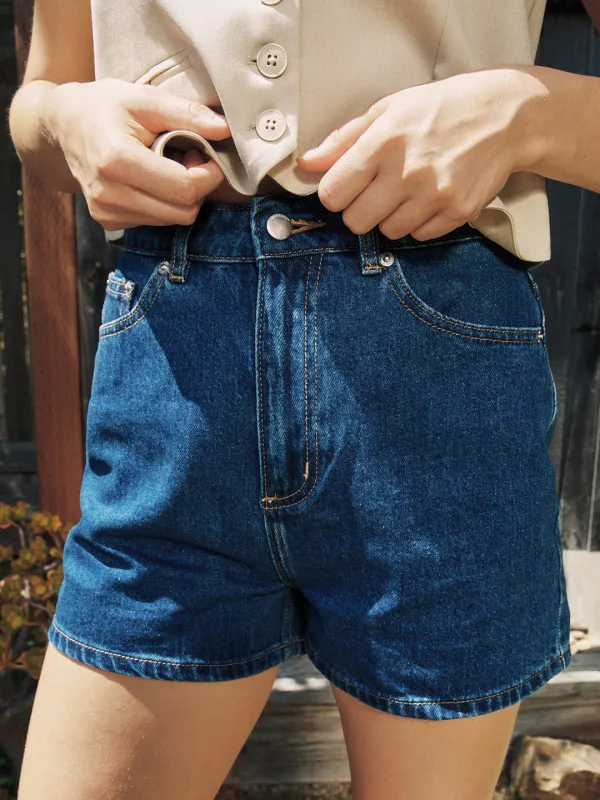 Organic Mom Short - Force Blue sold by Lisa Says Gah