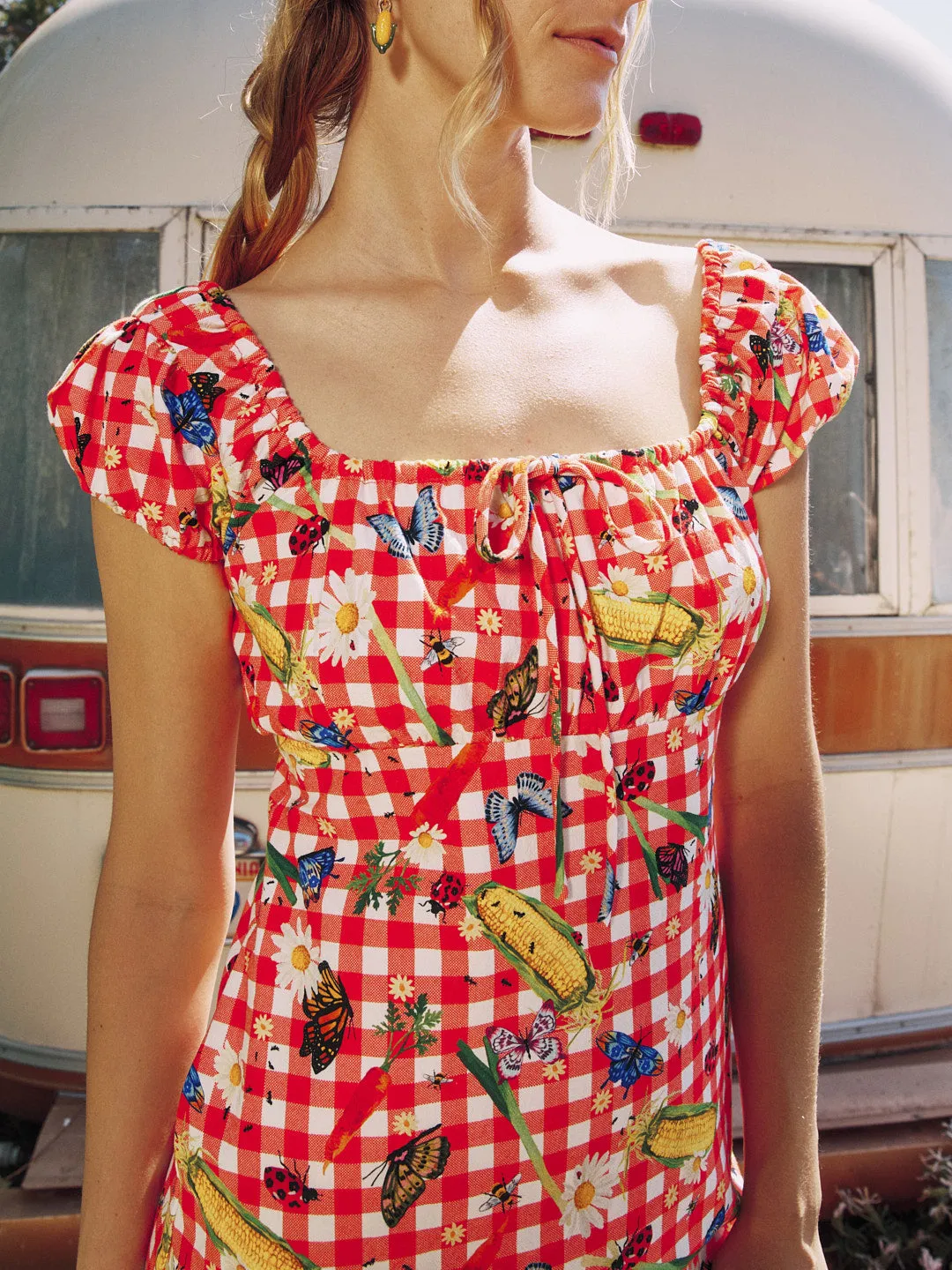 Suzy Dress - Garden Critters Gingham sold by Lisa Says Gah product image thumbnail 4