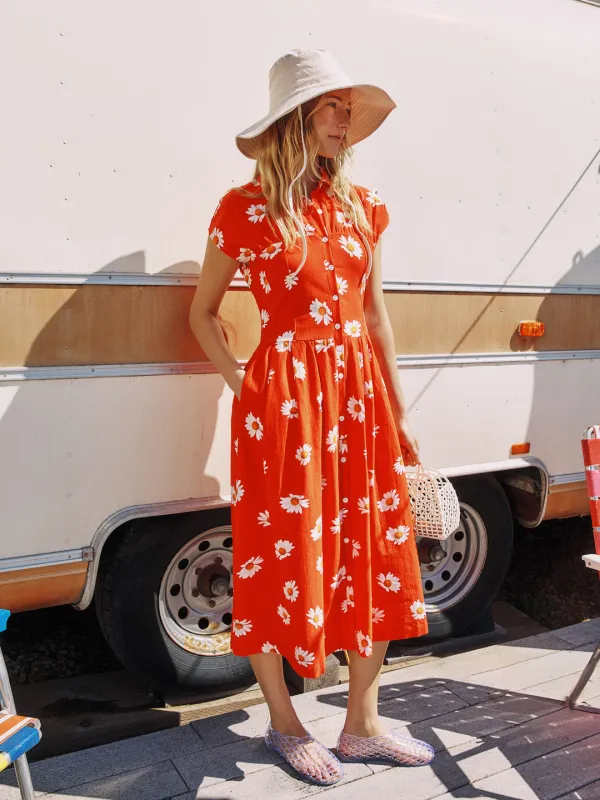 Joan Dress - Red Daisy sold by Lisa Says Gah