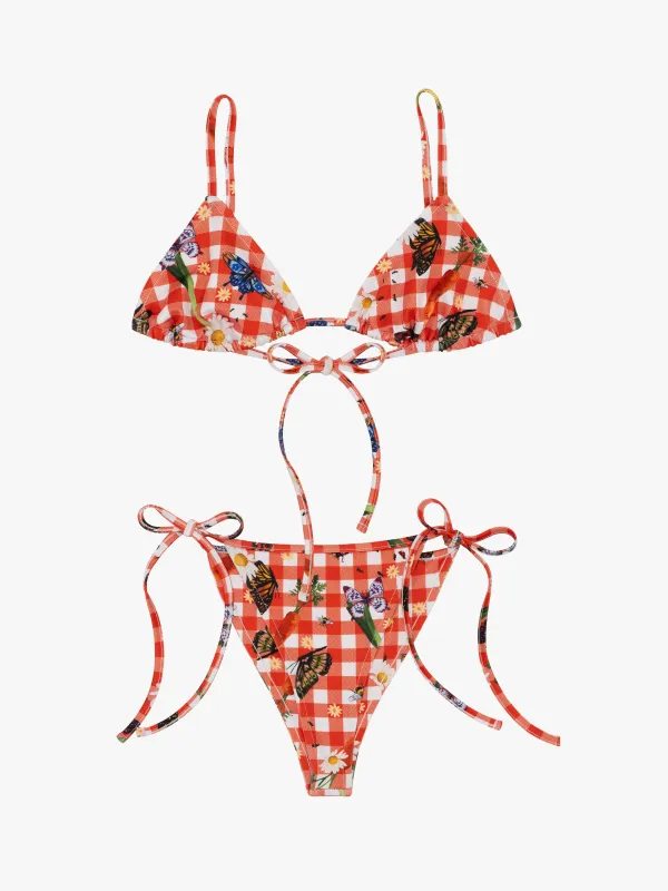 Pamela Two Piece - Garden Critters Gingham made by Lisa Says Gah