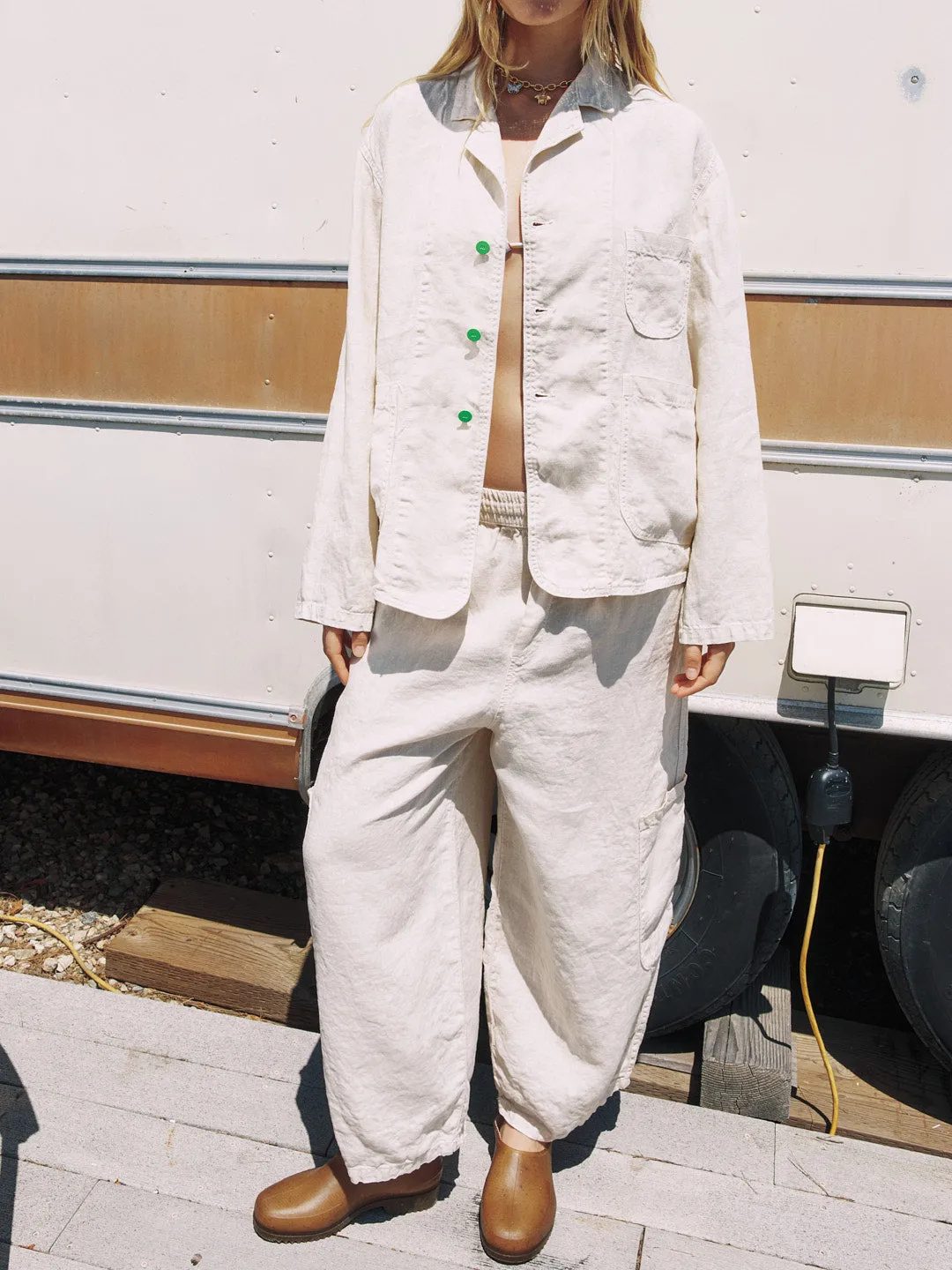Linen Forager Jacket - Flour sold by Lisa Says Gah product image thumbnail 3