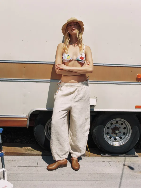 Linen Chef Pant - Flour sold by Lisa Says Gah