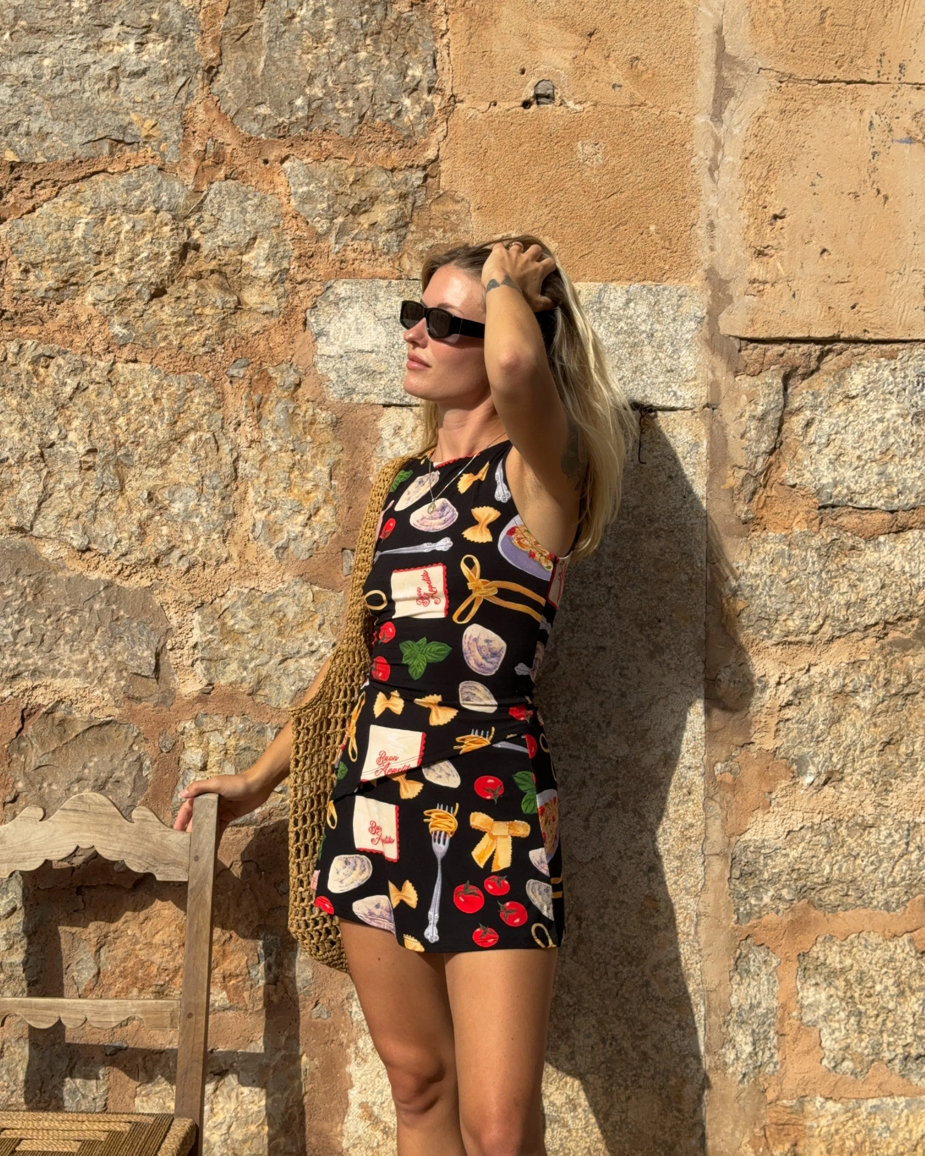 Darcy Skort - Buon Appetito Black sold by Lisa Says Gah