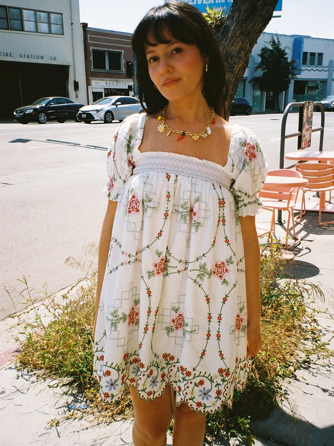 Lulu Mini Dress - Red Embroidery sold by Lisa Says Gah product image thumbnail 4