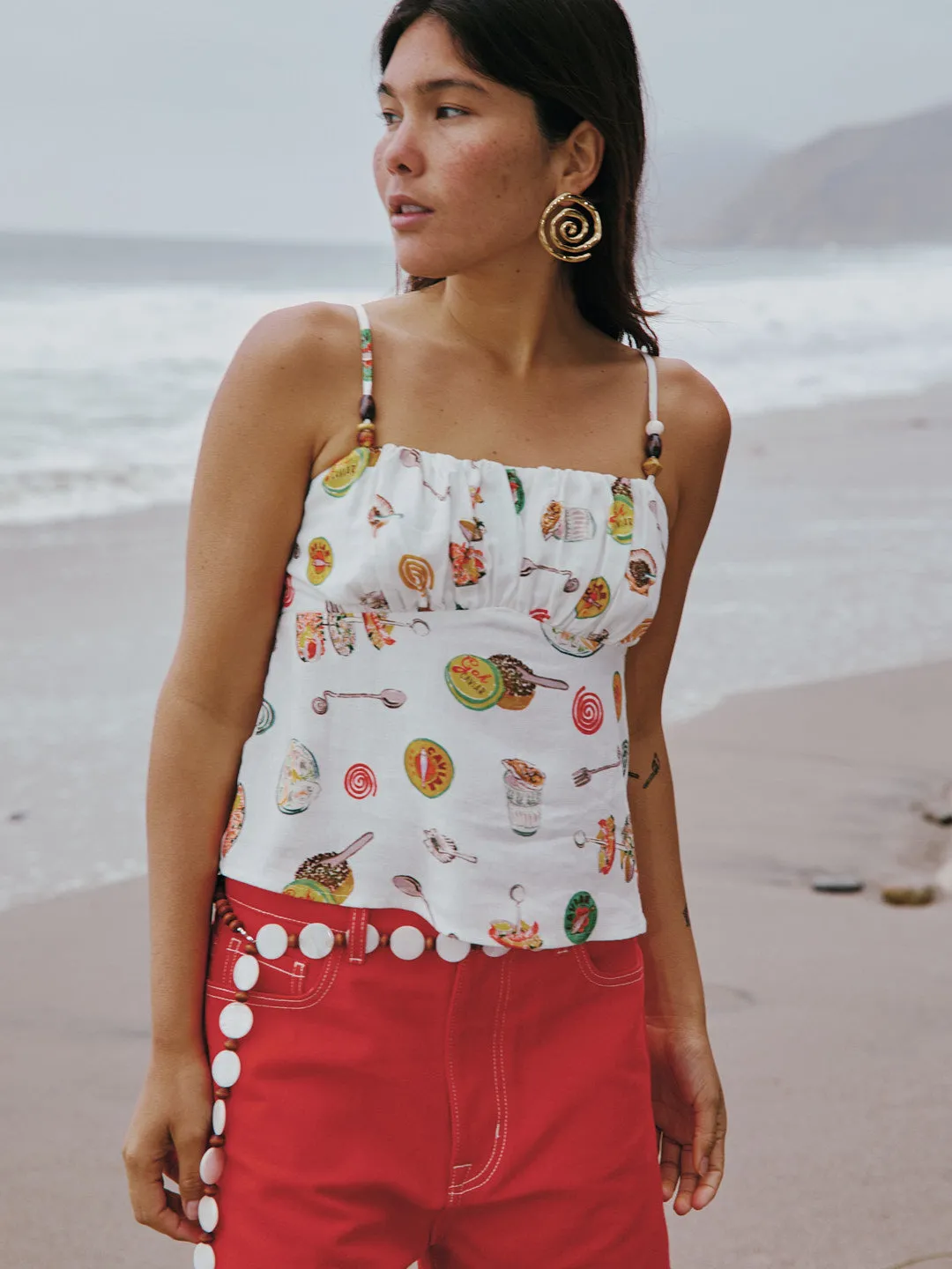 Cleo Cami - Caviar Dreams White sold by Lisa Says Gah