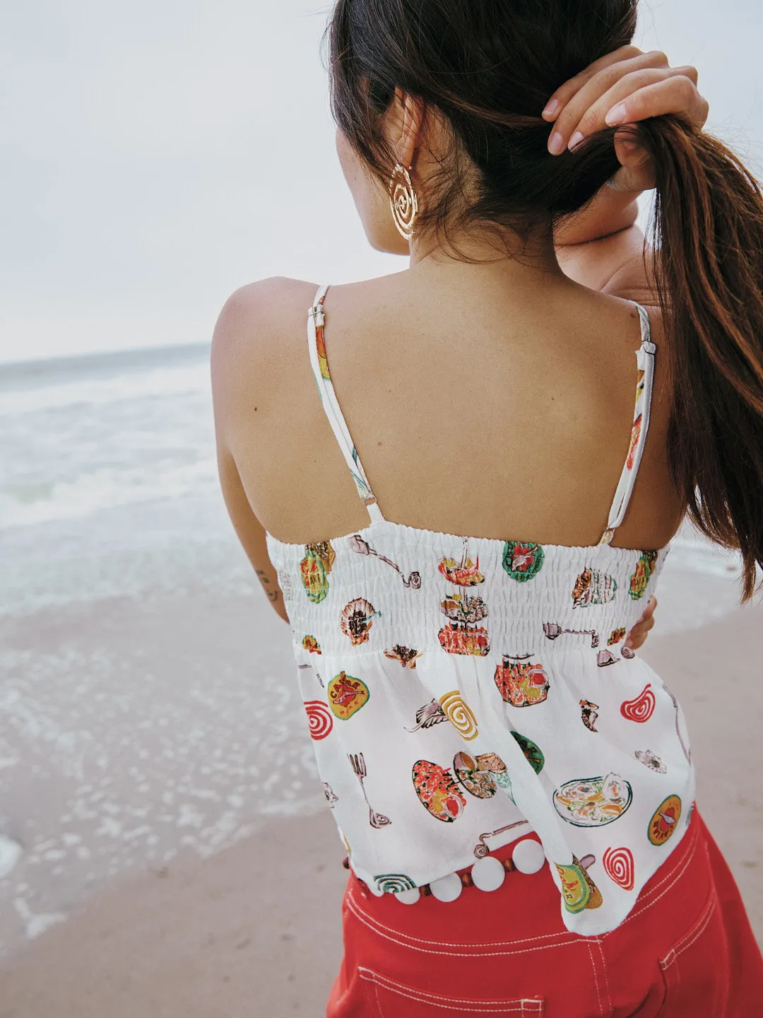 Cleo Cami - Caviar Dreams White sold by Lisa Says Gah product image thumbnail 5