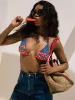 The Front Triangle Bikini Top - Cherry Pie sold by Lisa Says Gah