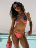 The Front Triangle Bikini Top - Cherry Pie sold by Lisa Says Gah