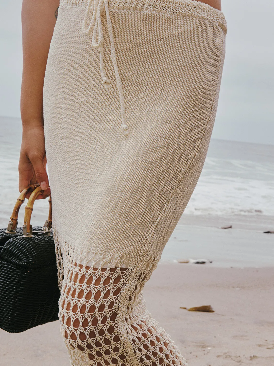 Elea Tricot Skirt - Ecru sold by Lisa Says Gah product image thumbnail 3