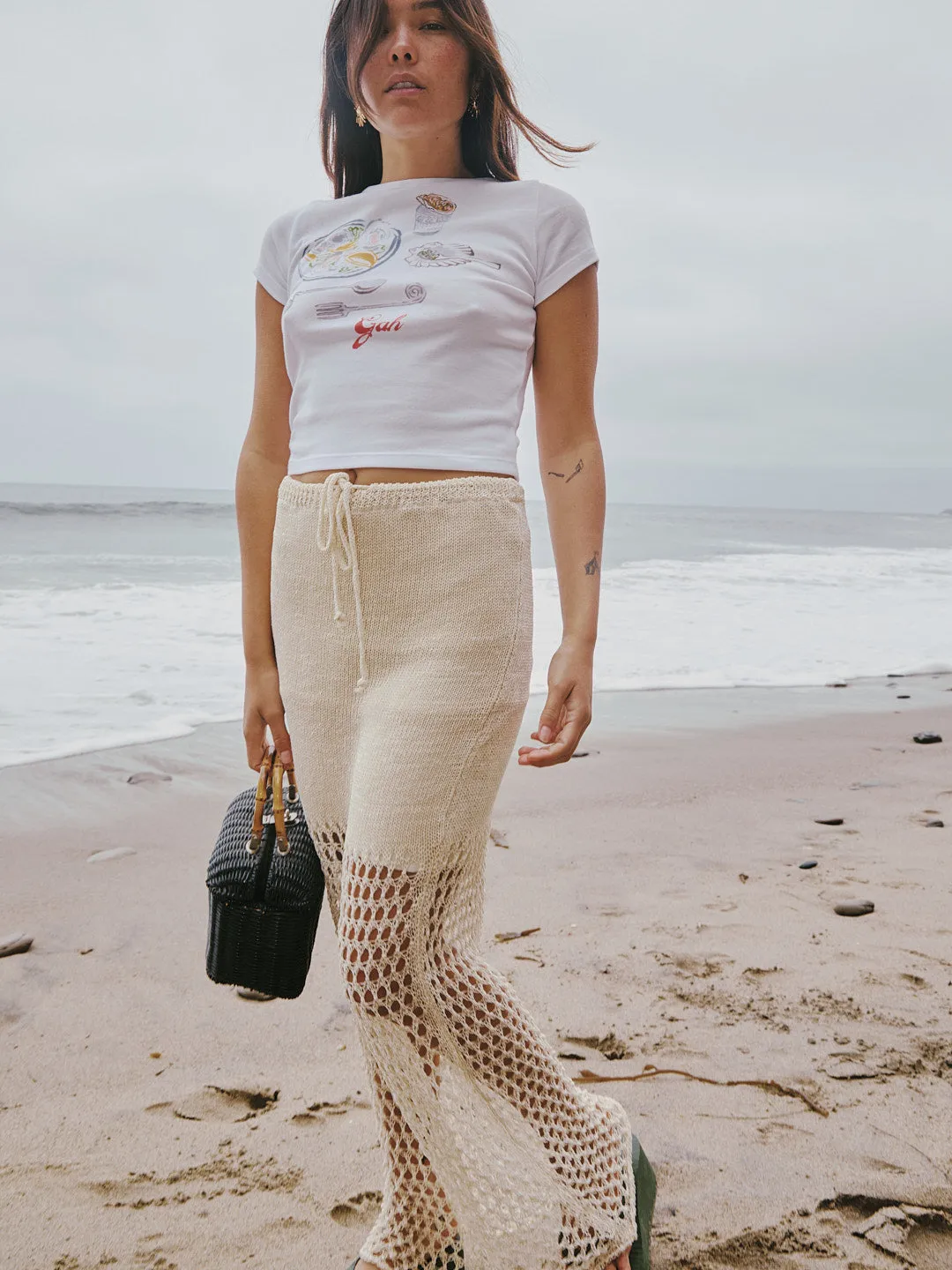 Elea Tricot Skirt - Ecru sold by Lisa Says Gah product image thumbnail 4