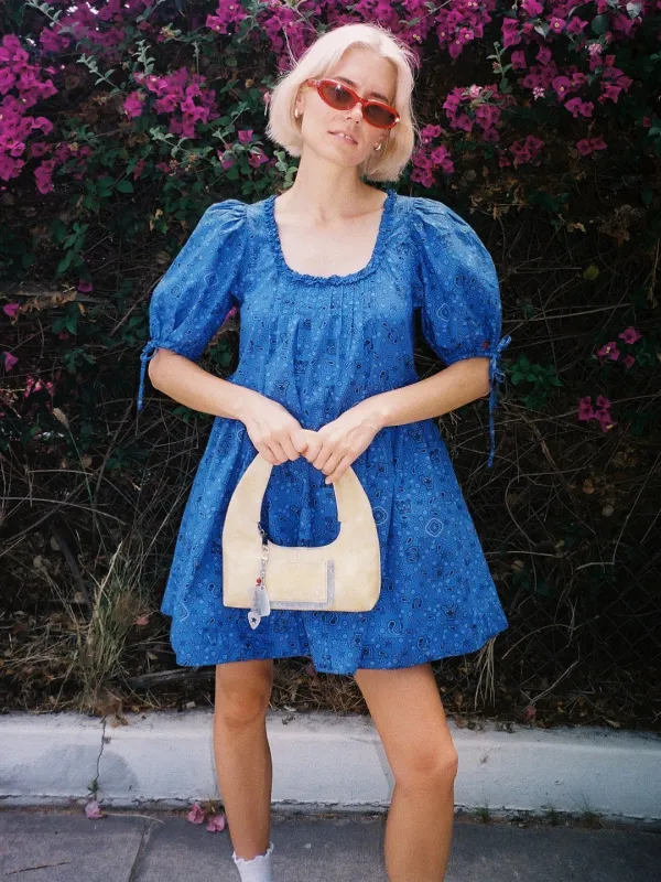 Meri Mini Dress - Blue Paisley sold by Lisa Says Gah