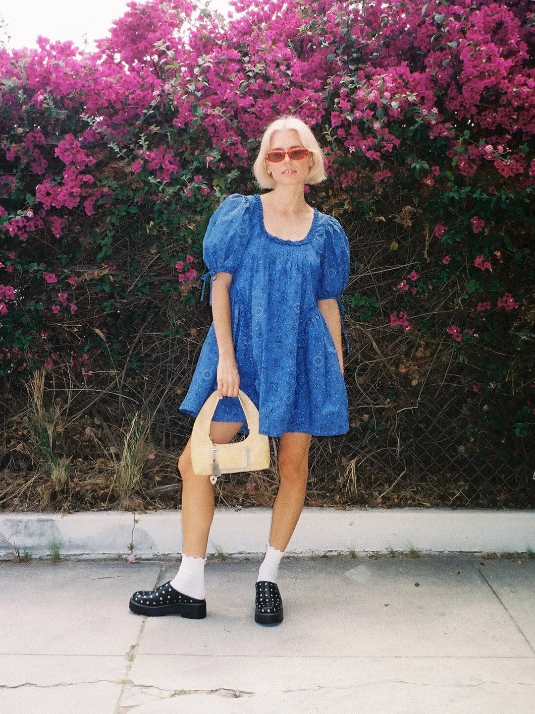 Meri Mini Dress - Blue Paisley sold by Lisa Says Gah product image thumbnail 3