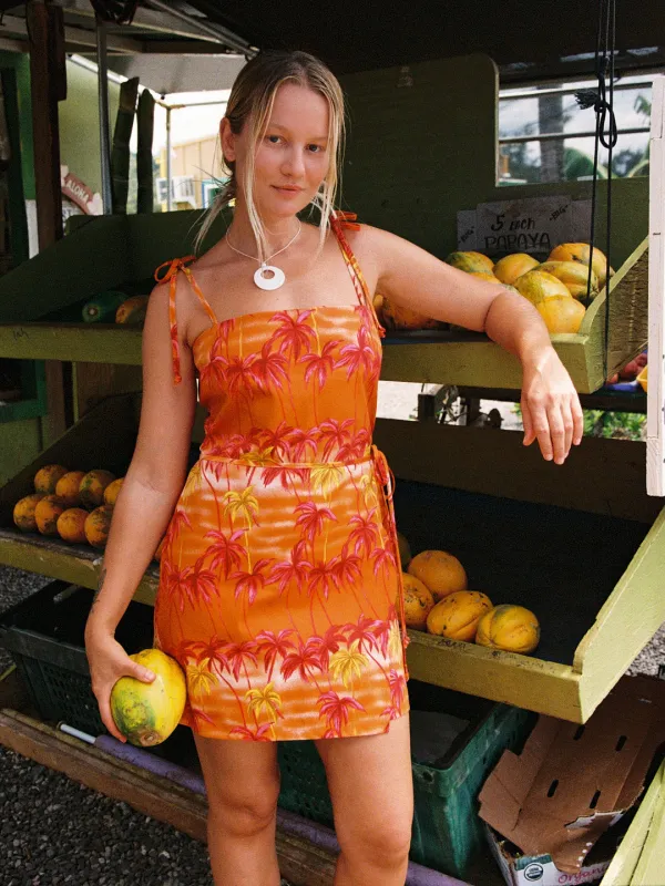 Clara Mini Dress - Sunset Orange made by Lisa Says Gah
