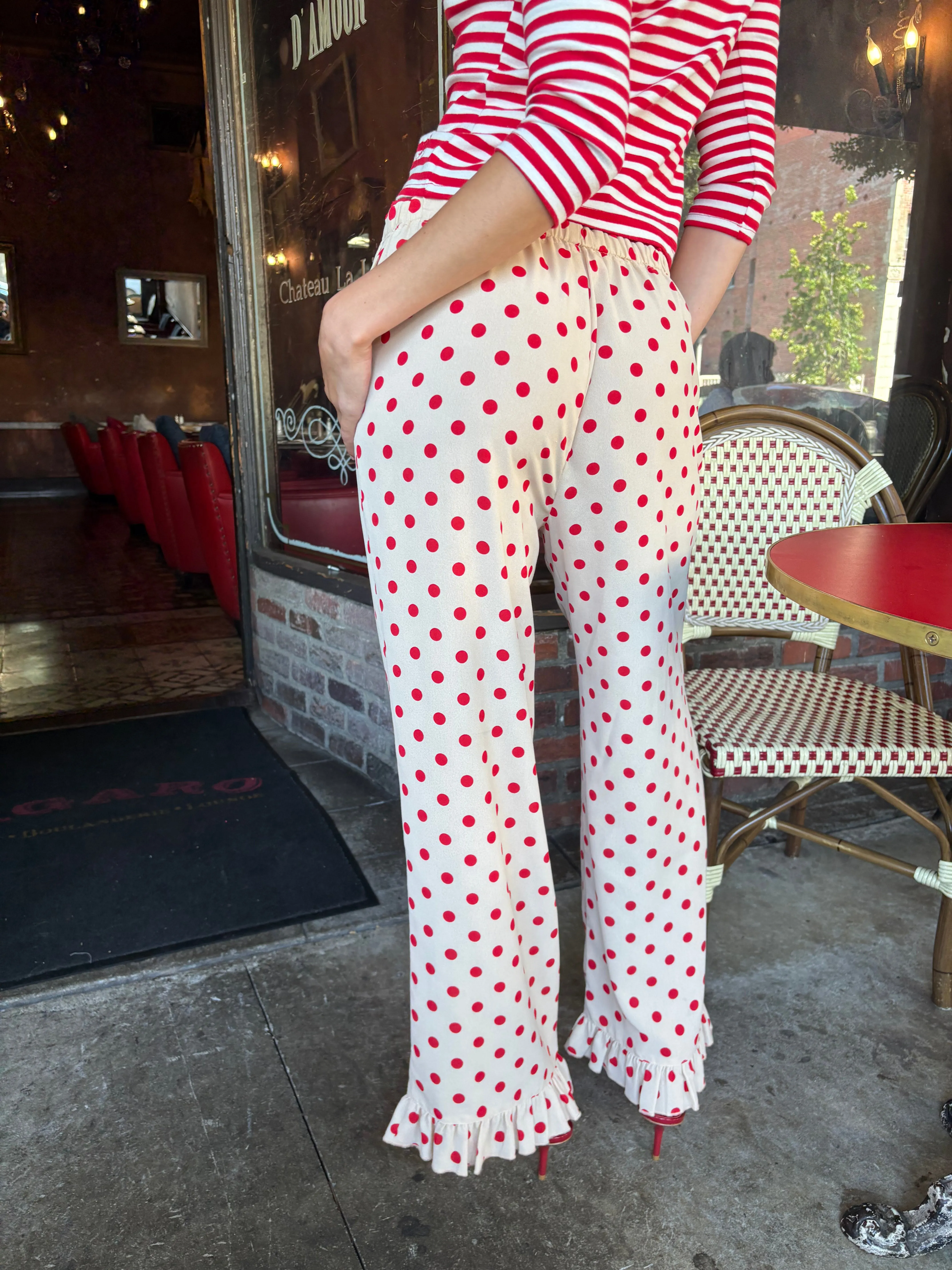 Liora Ruffle Pant - Scarlett Dot sold by Lisa Says Gah product image thumbnail 4