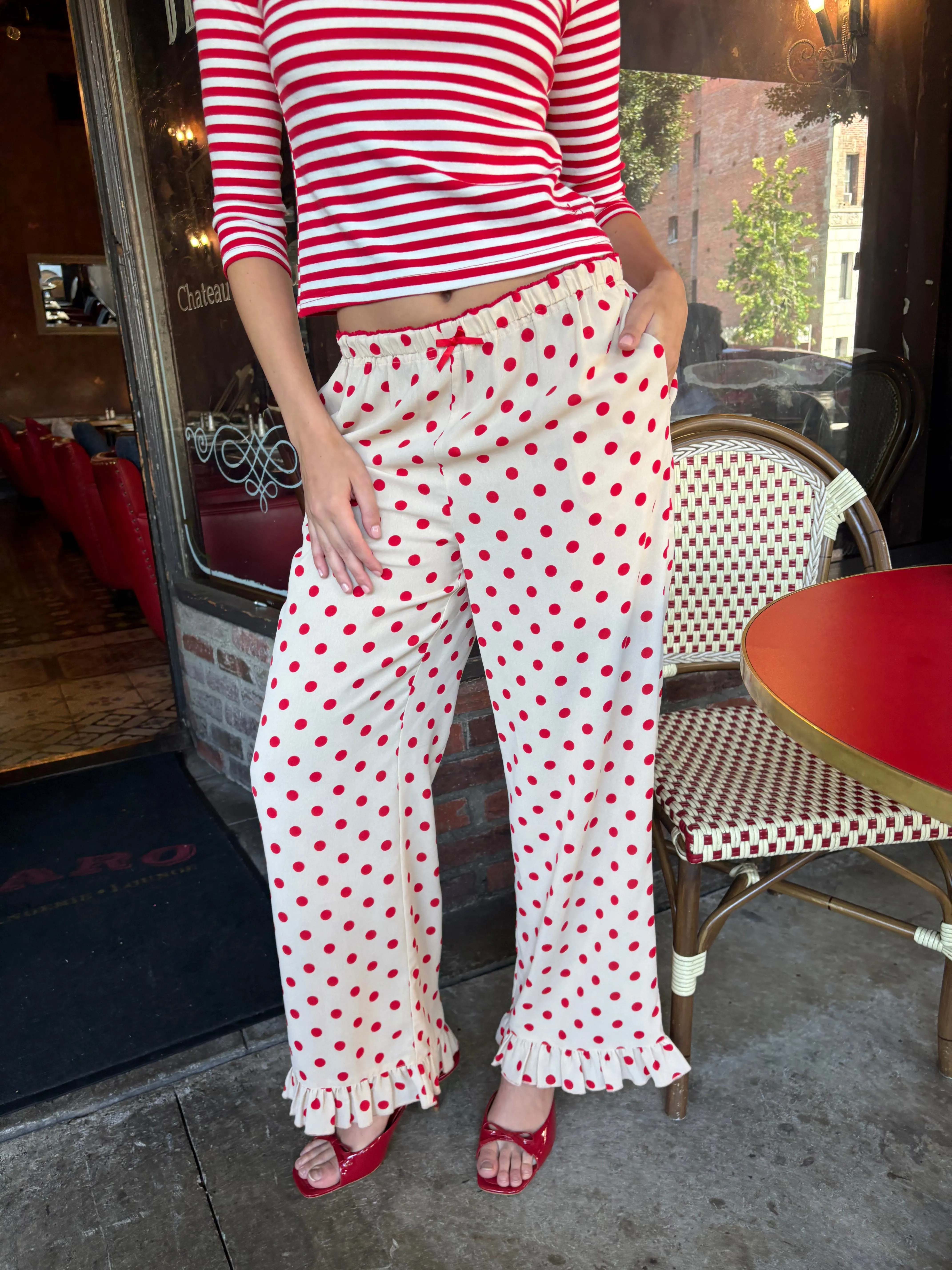 Liora Ruffle Pant - Scarlett Dot sold by Lisa Says Gah product image thumbnail 3