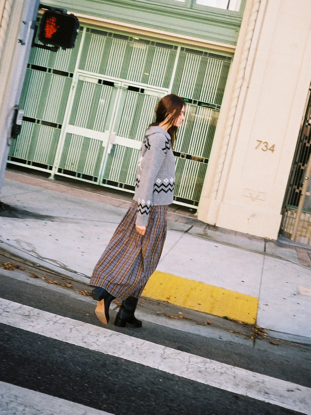 Josie Midi Skirt - Multi Check sold by Lisa Says Gah product image thumbnail 4