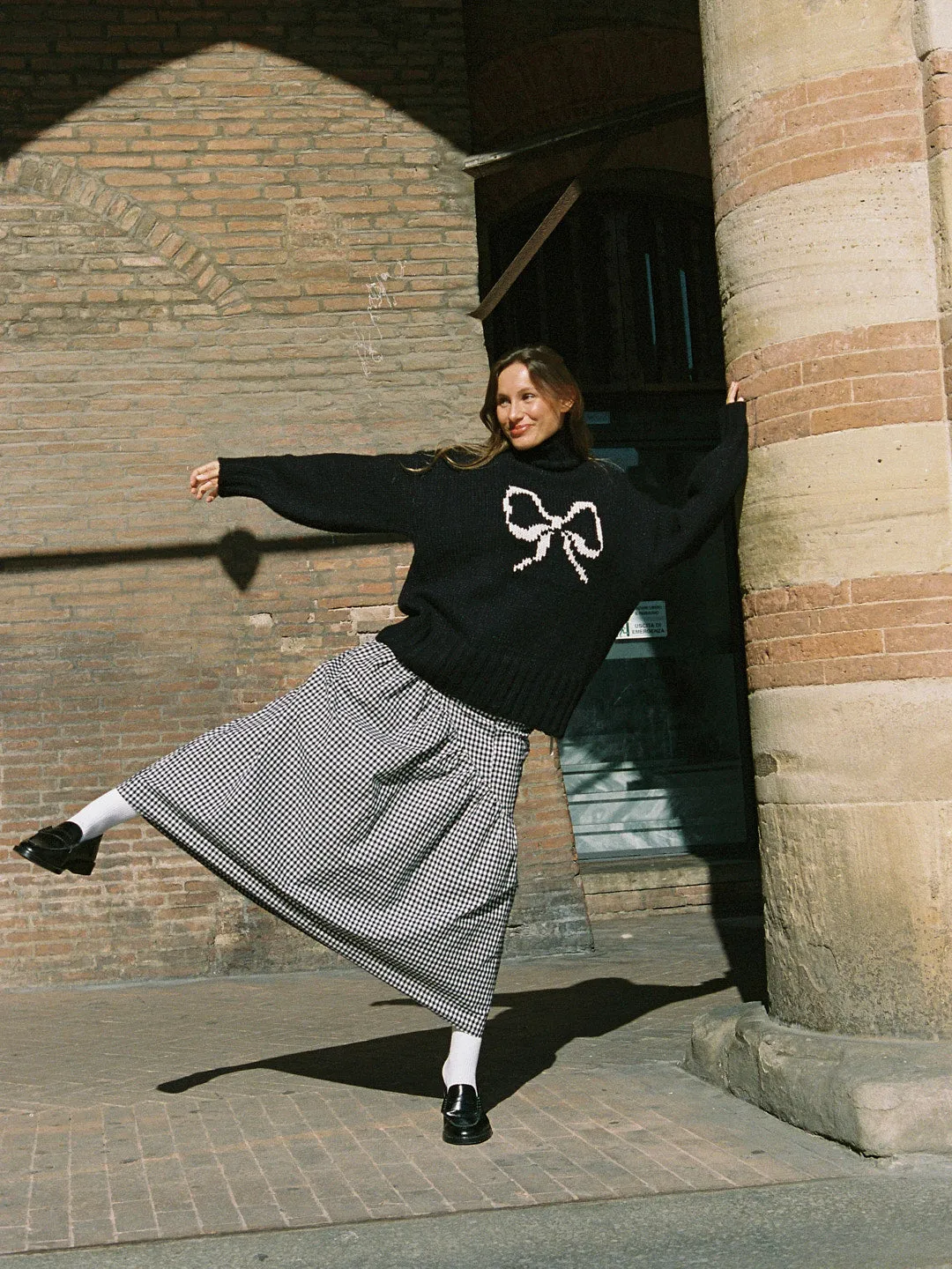 Maeve Midi Skirt - Midnight Check sold by Lisa Says Gah product image thumbnail 4