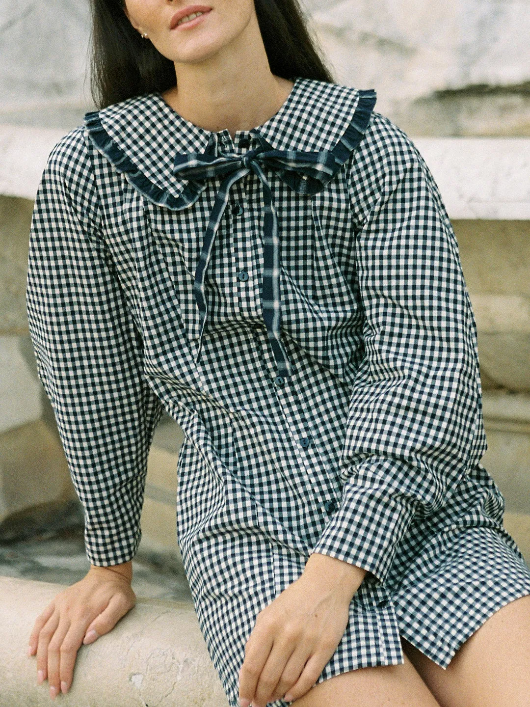 Piper Dress - Midnight Check Mix sold by Lisa Says Gah