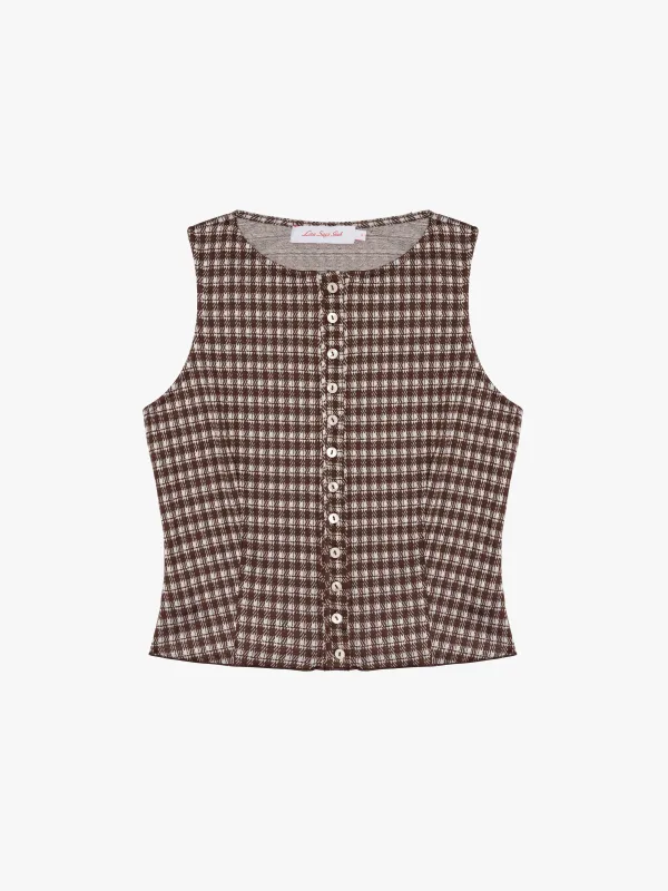 Summer Top - Cocoa Plaid made by Lisa Says Gah