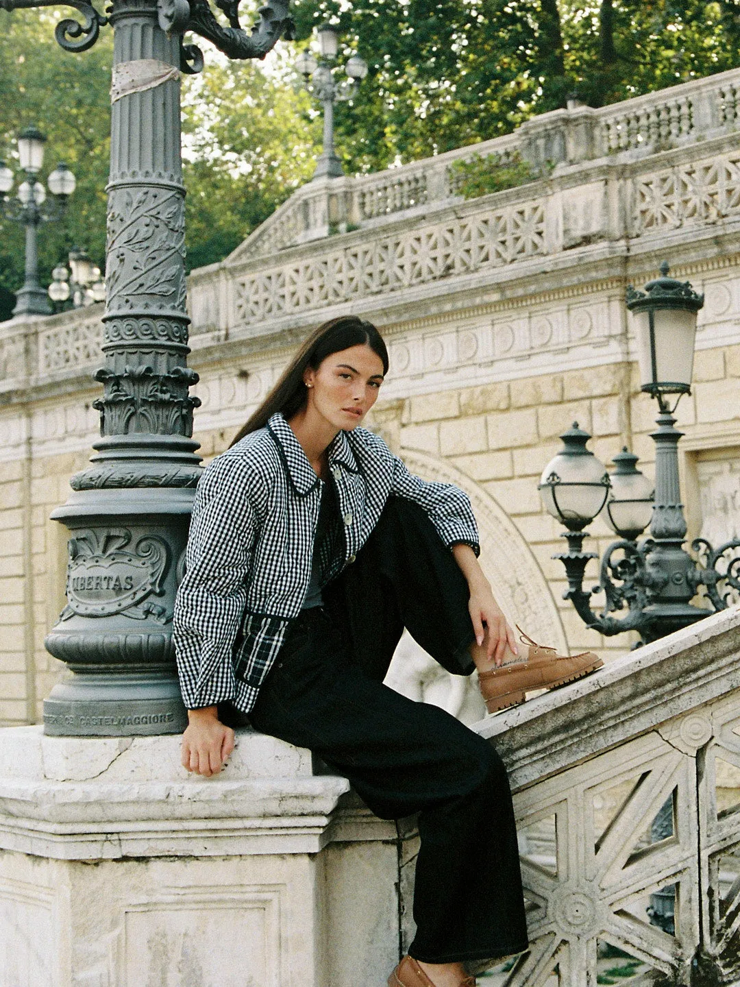 Lyra Quilted Jacket - Midnight Check Mix sold by Lisa Says Gah product image thumbnail 5