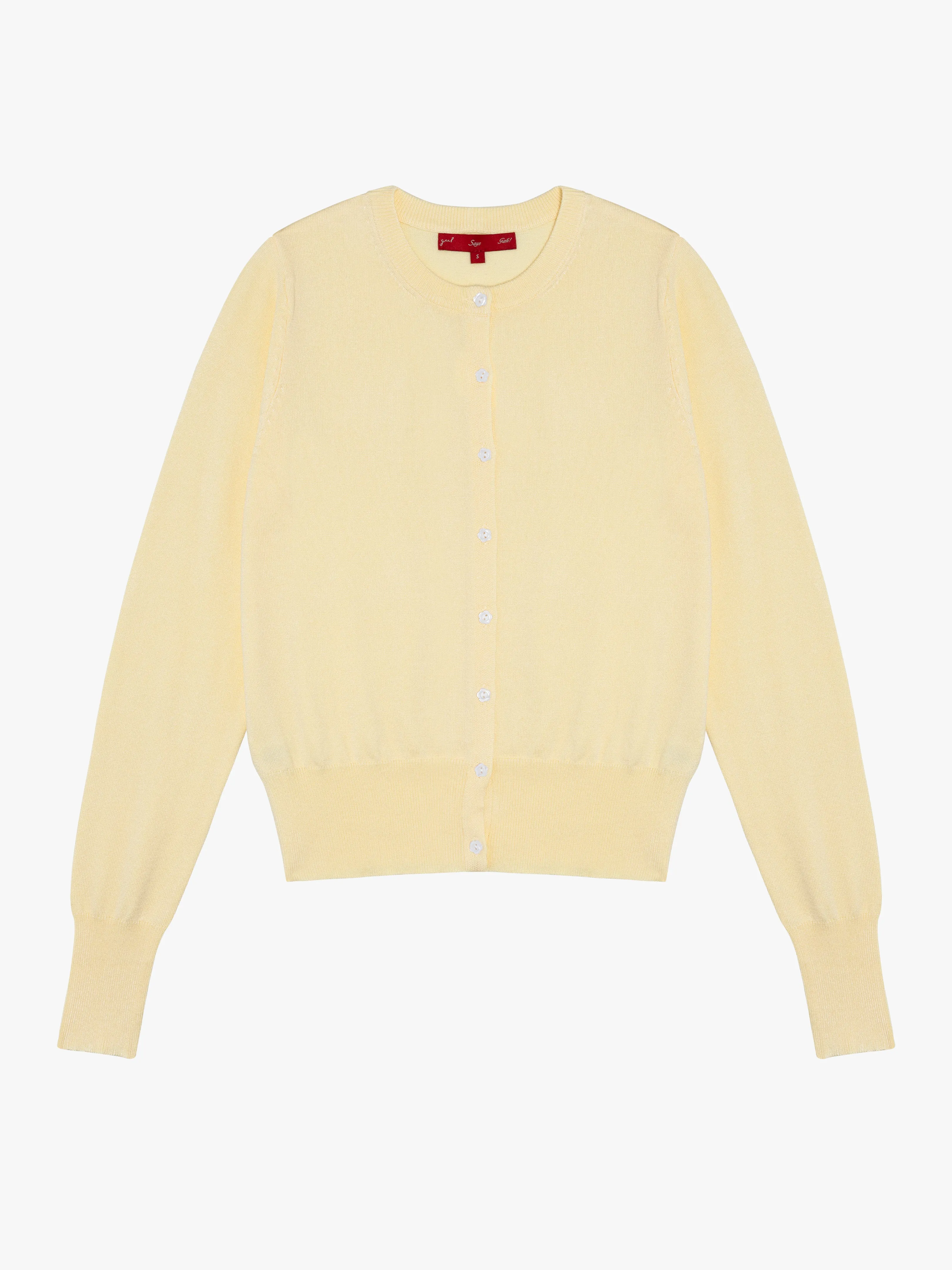 Erin Cardigan - Butter Yellow sold by Lisa Says Gah