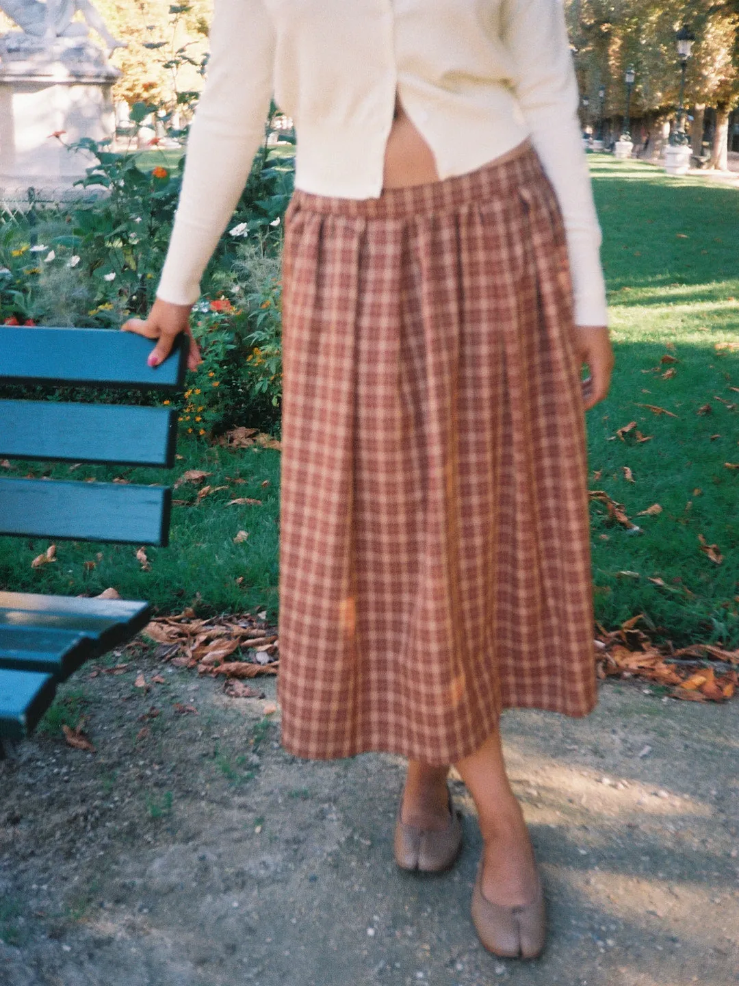 Irene Midi Skirt - Brown Plaid sold by Lisa Says Gah product image thumbnail 3