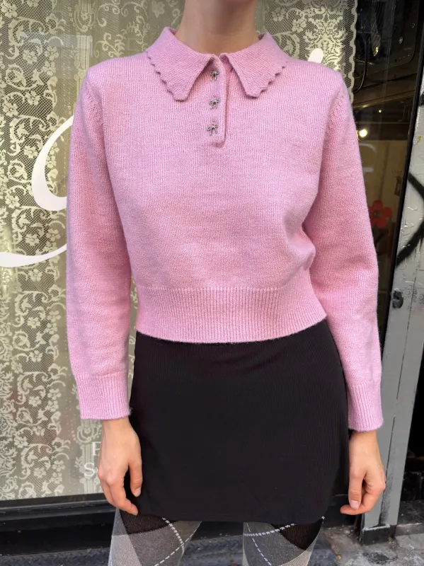 Posey Polo Sweater - Ballet Pink made by Lisa Says Gah
