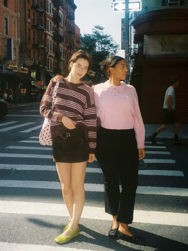 Bronte Sweater - Mocha & Ballet Pink sold by Lisa Says Gah