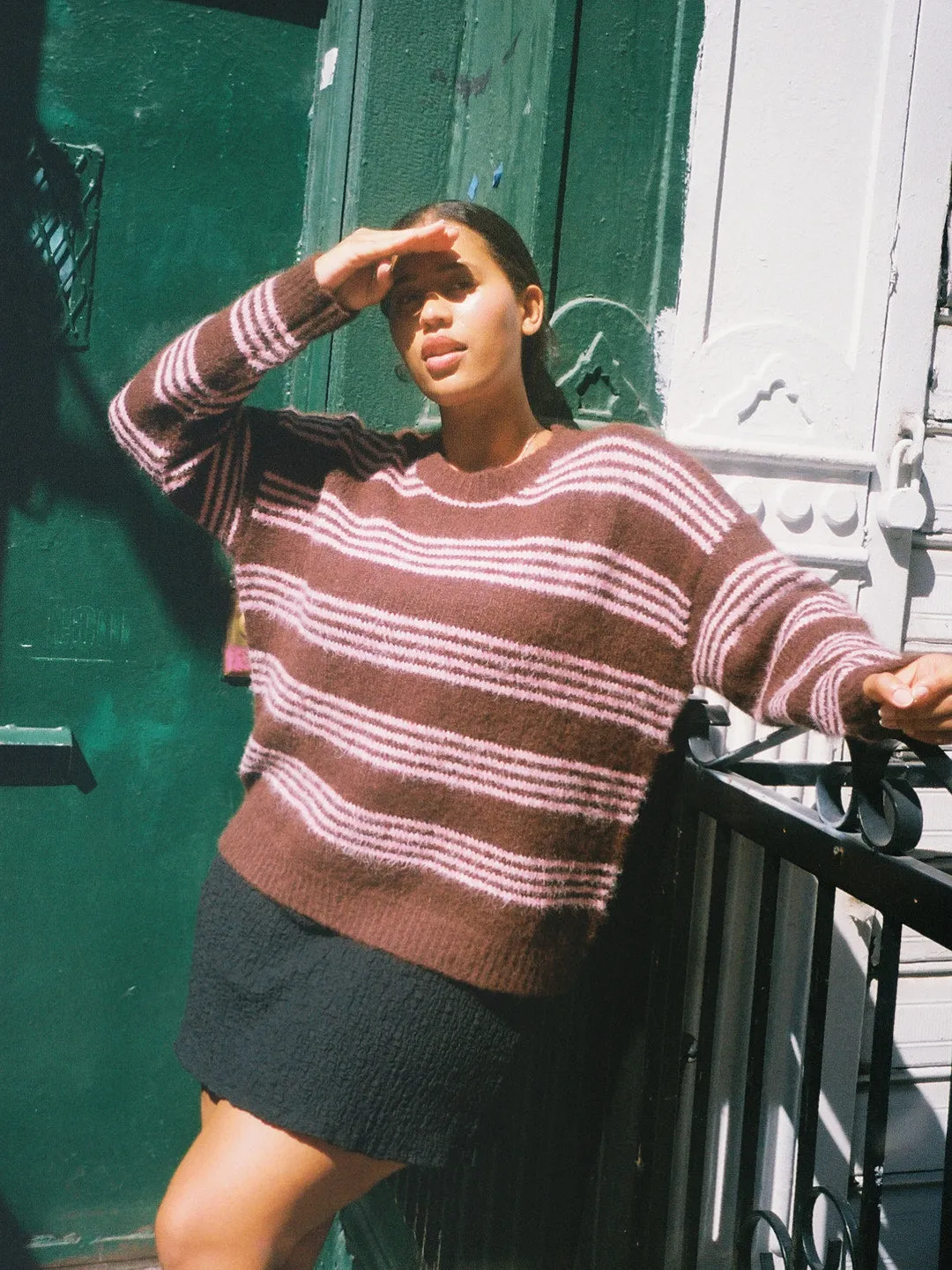 Bronte Sweater - Mocha & Ballet Pink sold by Lisa Says Gah product image thumbnail 3