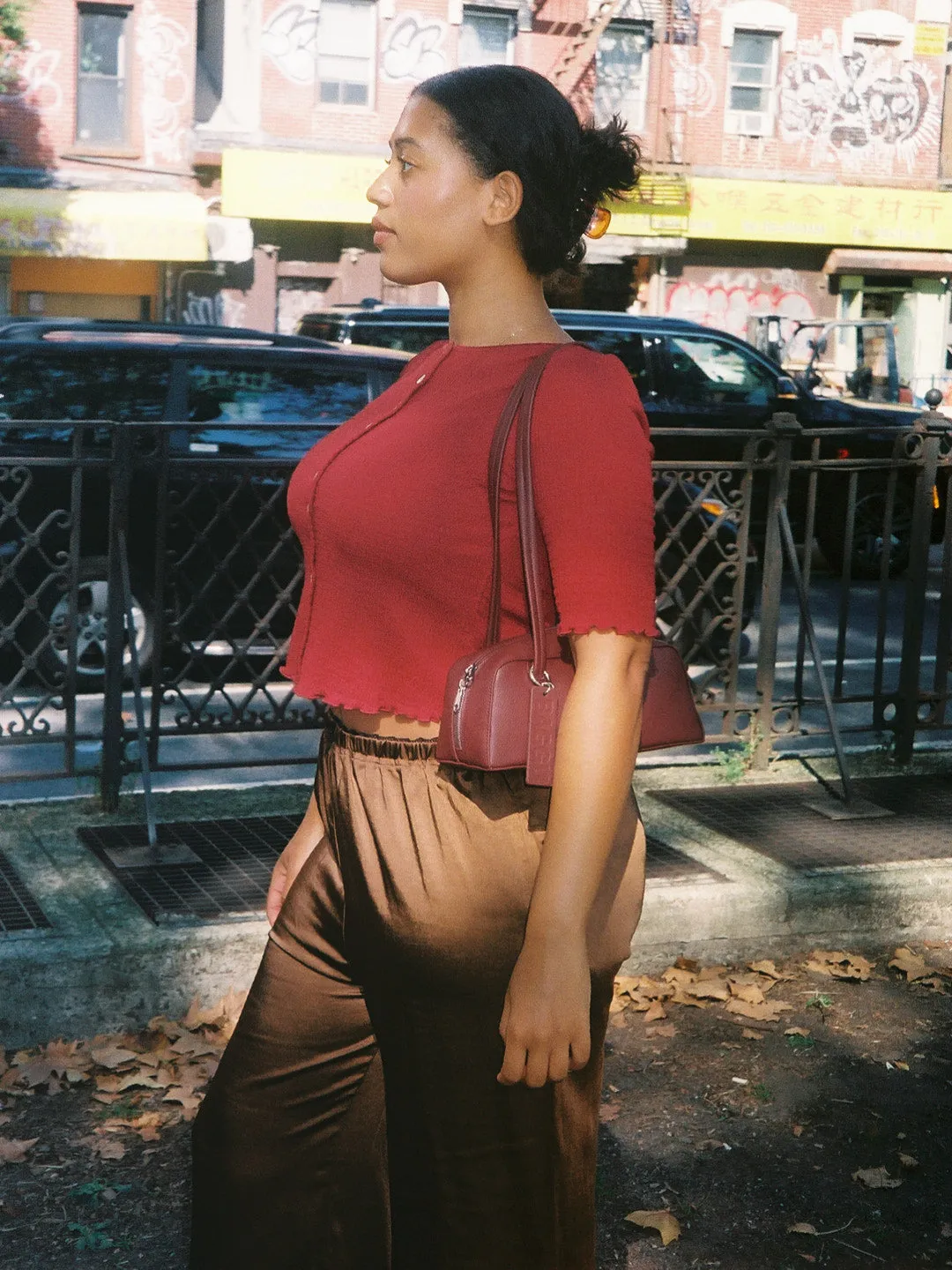 Summer Short Sleeve Top - Merlot sold by Lisa Says Gah product image thumbnail 4