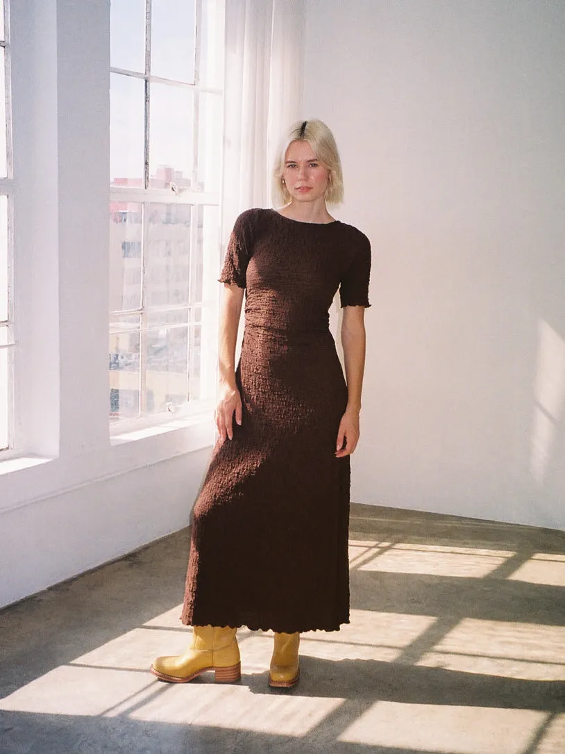 Maya Short Sleeve Dress - Mocha sold by Lisa Says Gah product image thumbnail 4