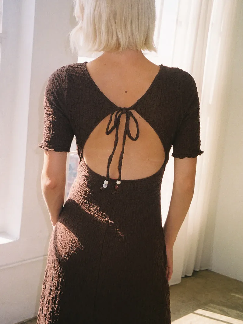 Maya Short Sleeve Dress - Mocha sold by Lisa Says Gah product image thumbnail 3