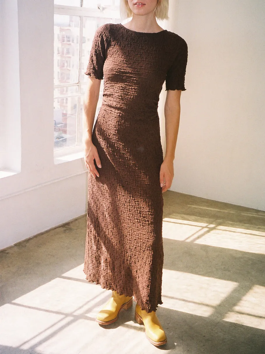Maya Short Sleeve Dress - Mocha sold by Lisa Says Gah