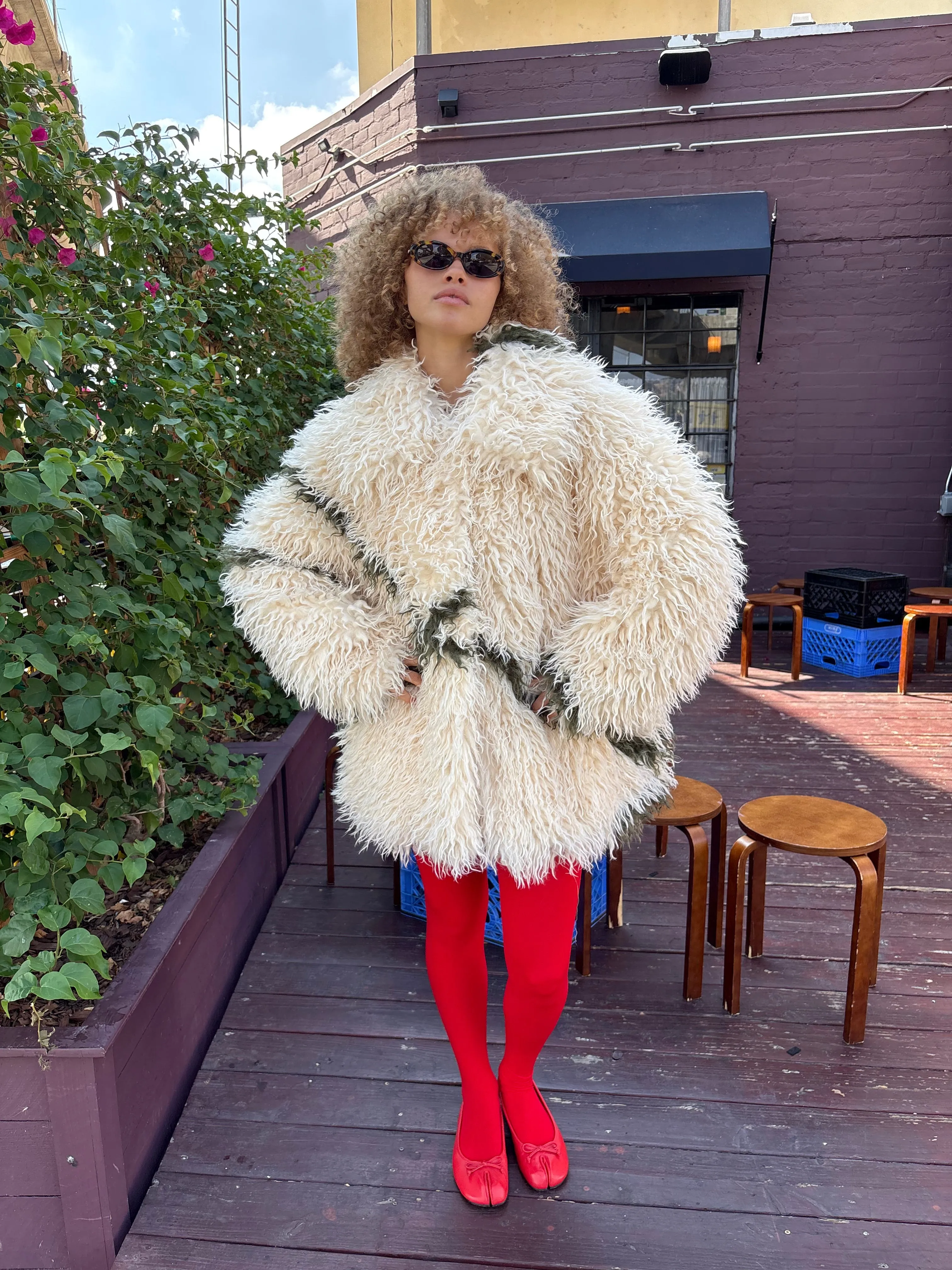 Cocoon Coat - Cream sold by Lisa Says Gah product image thumbnail 5