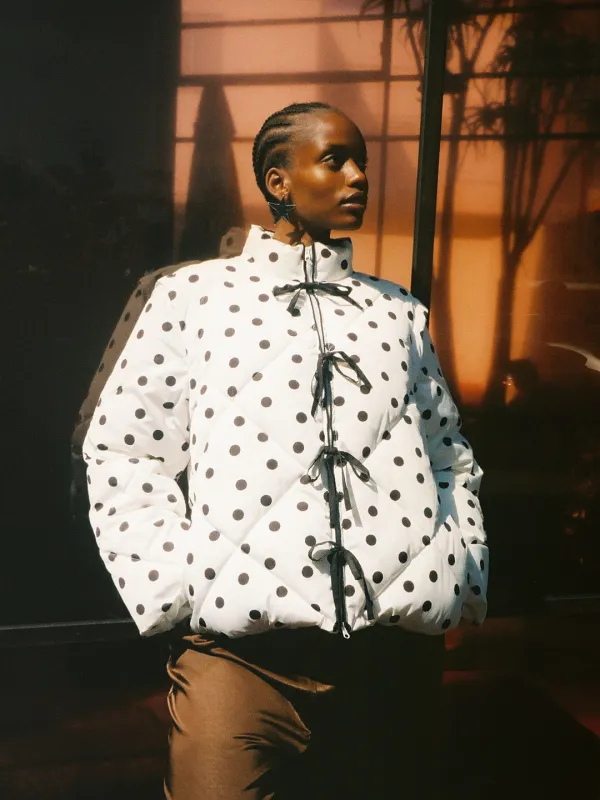 Lady Puffer Jacket  -  White Dot sold by Lisa Says Gah