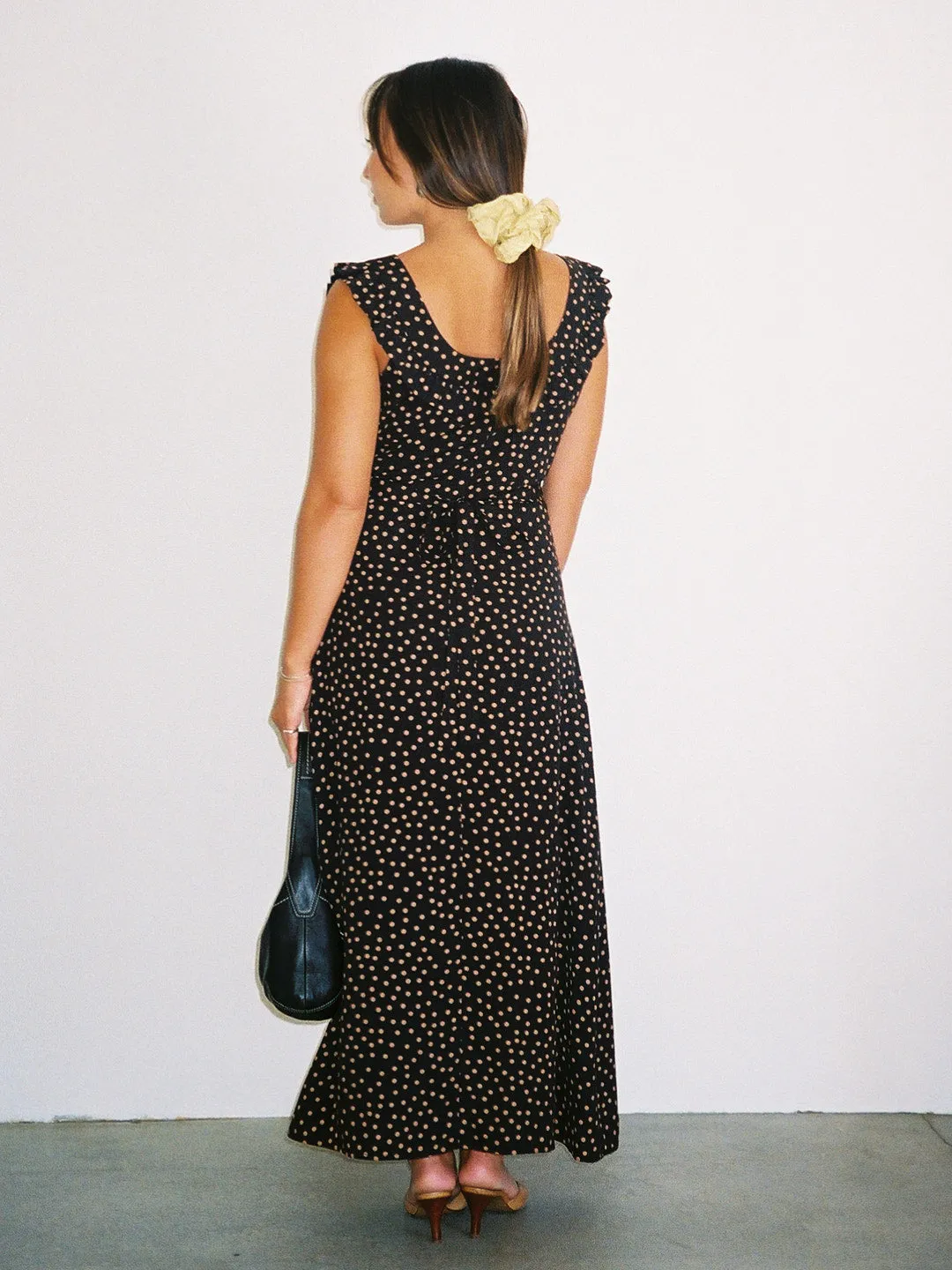 Iris Dress - Taupe Dot sold by Lisa Says Gah product image thumbnail 4