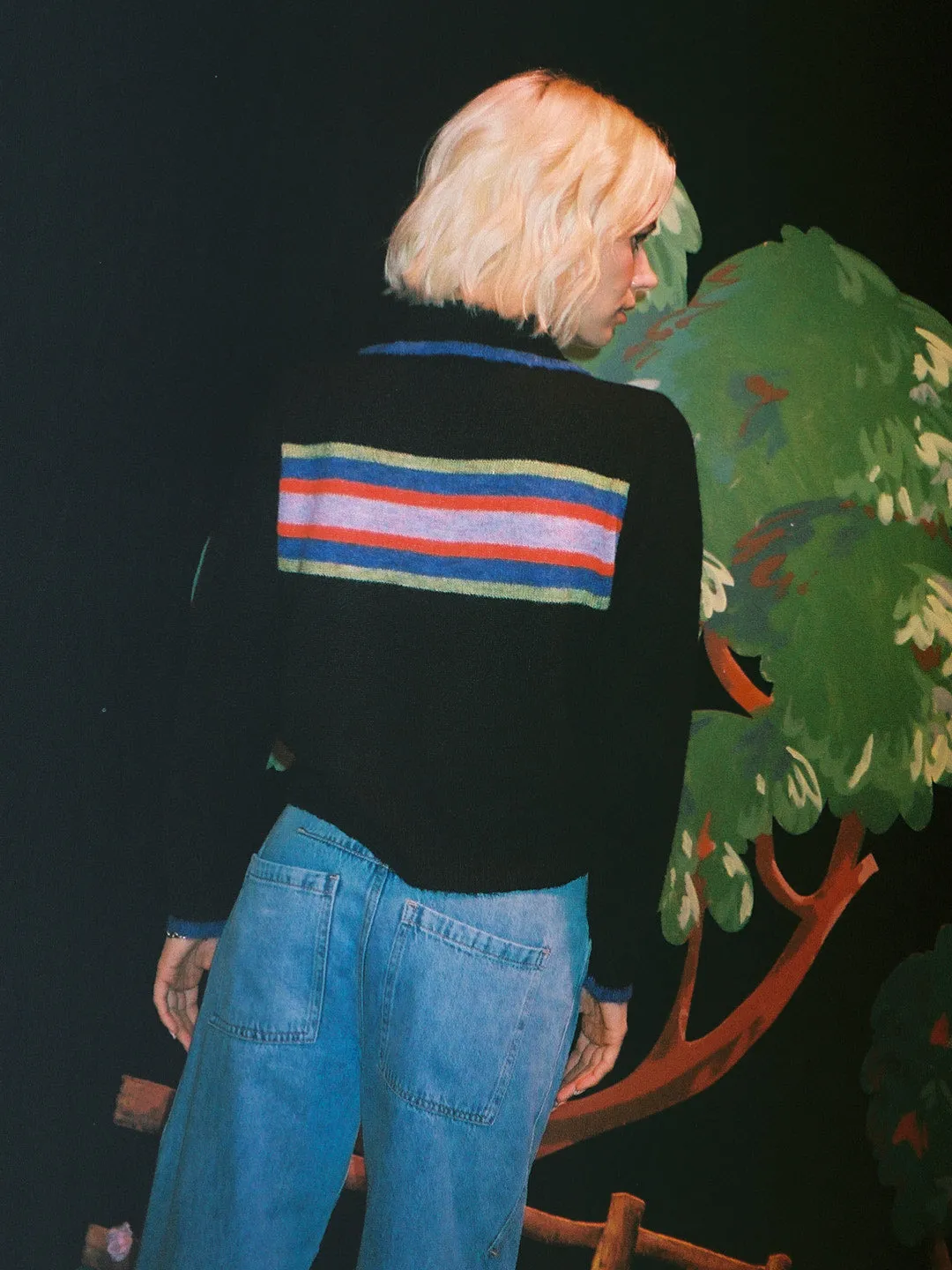 Wylie Half Zip Sweater - Black Multi sold by Lisa Says Gah product image thumbnail 3