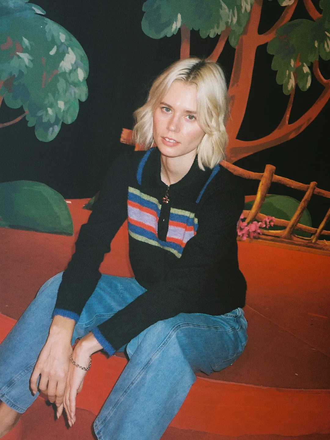 Wylie Half Zip Sweater - Black Multi sold by Lisa Says Gah product image thumbnail 4